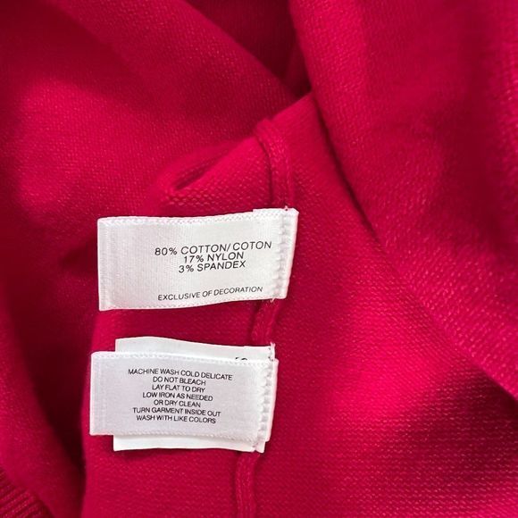 NWT CUTTER & BUCK Fuchsia Pink V Neck Sweater (2XT) - Picture 7 of 8